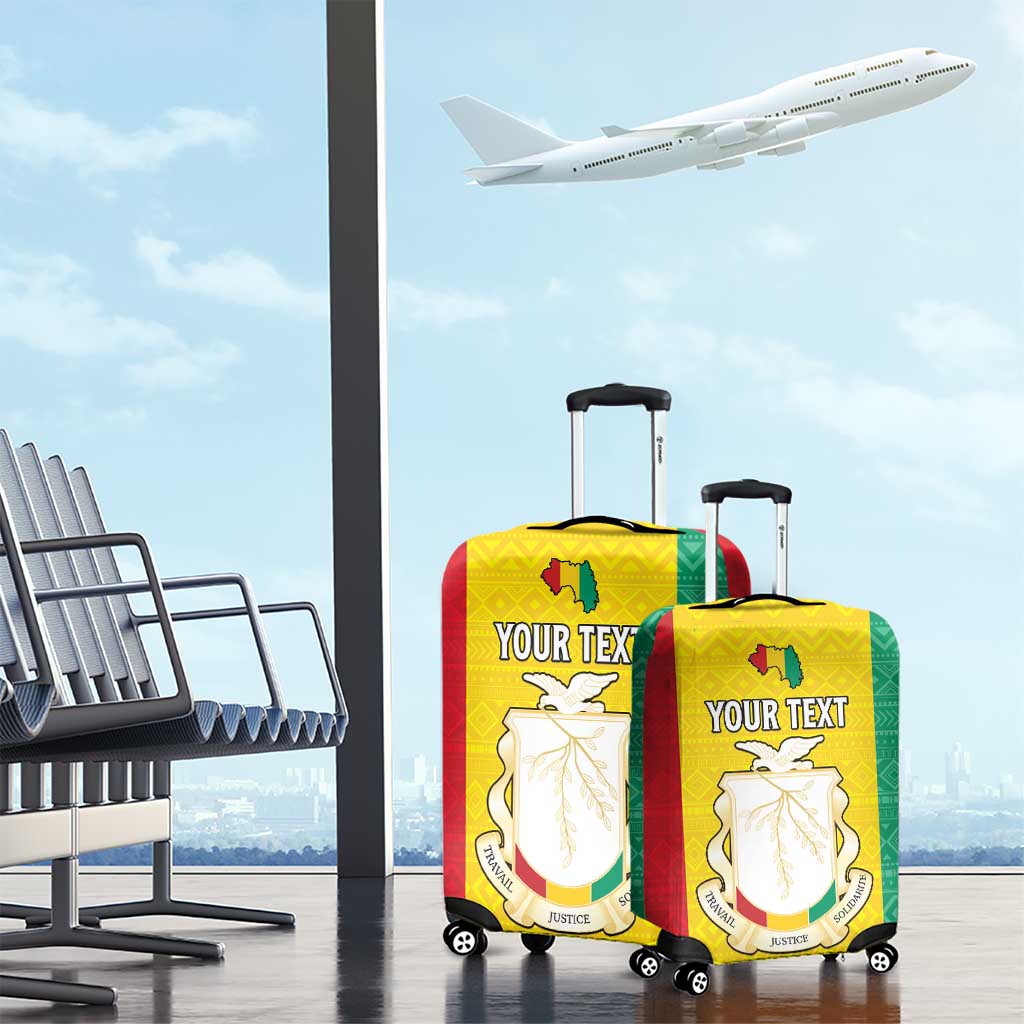 Personalised Afro Guinea Luggage Cover Coat Of Arms Flag Style
