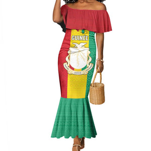 Personalised Afro Guinea Mermaid Dress Coat Of Arms Flag Style