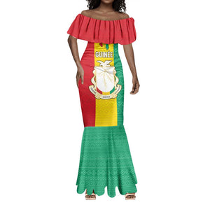 Personalised Afro Guinea Mermaid Dress Coat Of Arms Flag Style