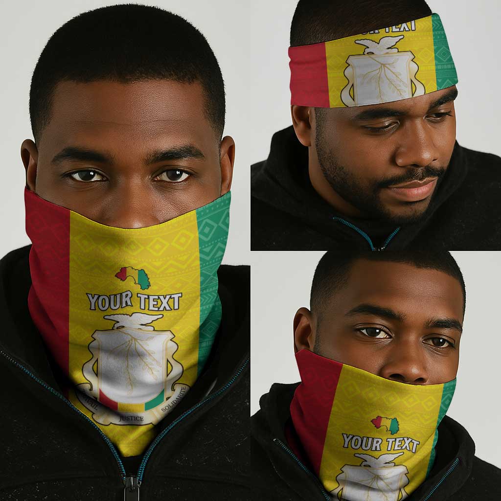 Personalised Afro Guinea Neck Gaiter Coat Of Arms Flag Style LT15