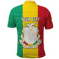Personalised Afro Guinea Polo Shirt Coat Of Arms Flag Style