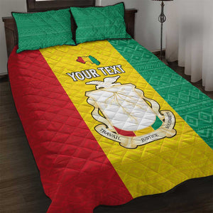 Personalised Afro Guinea Quilt Bed Set Coat Of Arms Flag Style