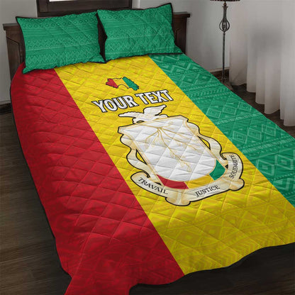 Personalised Afro Guinea Quilt Bed Set Coat Of Arms Flag Style