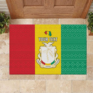 Personalised Afro Guinea Rubber Doormat Coat Of Arms Flag Style
