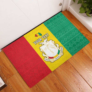 Personalised Afro Guinea Rubber Doormat Coat Of Arms Flag Style