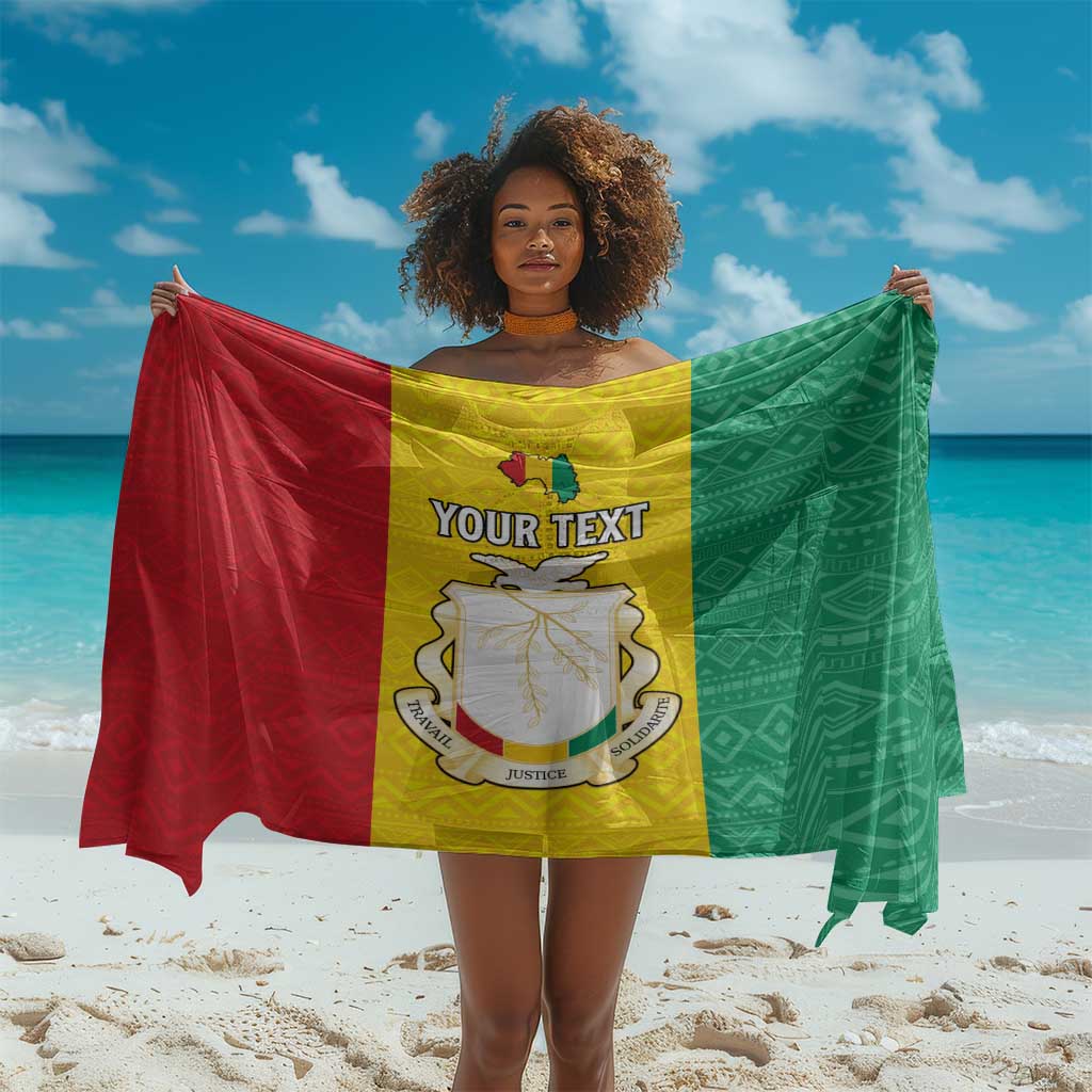 Personalised Afro Guinea Sarong Coat Of Arms Flag Style