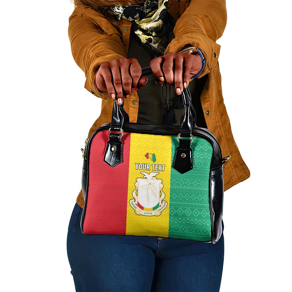 Personalised Afro Guinea Shoulder Handbag Coat Of Arms Flag Style