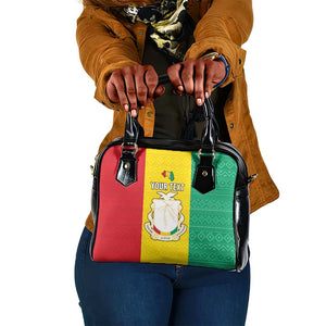 Personalised Afro Guinea Shoulder Handbag Coat Of Arms Flag Style