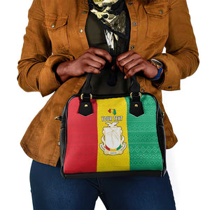 Personalised Afro Guinea Shoulder Handbag Coat Of Arms Flag Style