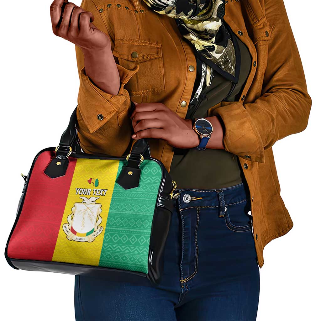 Personalised Afro Guinea Shoulder Handbag Coat Of Arms Flag Style