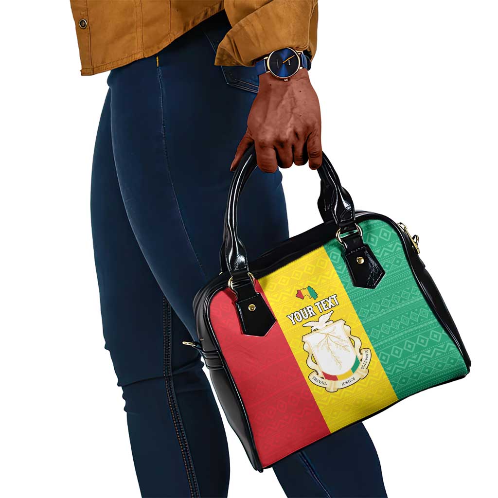 Personalised Afro Guinea Shoulder Handbag Coat Of Arms Flag Style