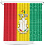 Personalised Afro Guinea Shower Curtain Coat Of Arms Flag Style