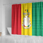 Personalised Afro Guinea Shower Curtain Coat Of Arms Flag Style