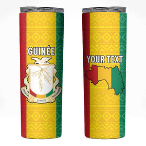 Personalised Afro Guinea Skinny Tumbler Coat Of Arms Flag Style