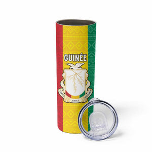 Personalised Afro Guinea Skinny Tumbler Coat Of Arms Flag Style