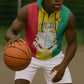 Personalised Afro Guinea Sleeveless Zip Hoodie Coat Of Arms Flag Style - African Pride