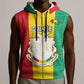 Personalised Afro Guinea Sleeveless Zip Hoodie Coat Of Arms Flag Style - African Pride