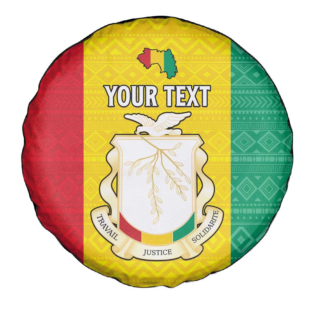 Personalised Afro Guinea Spare Tire Cover Coat Of Arms Flag Style