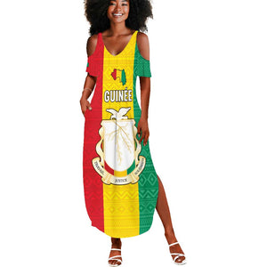 Personalised Afro Guinea Summer Maxi Dress Coat Of Arms Flag Style