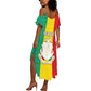 Personalised Afro Guinea Summer Maxi Dress Coat Of Arms Flag Style