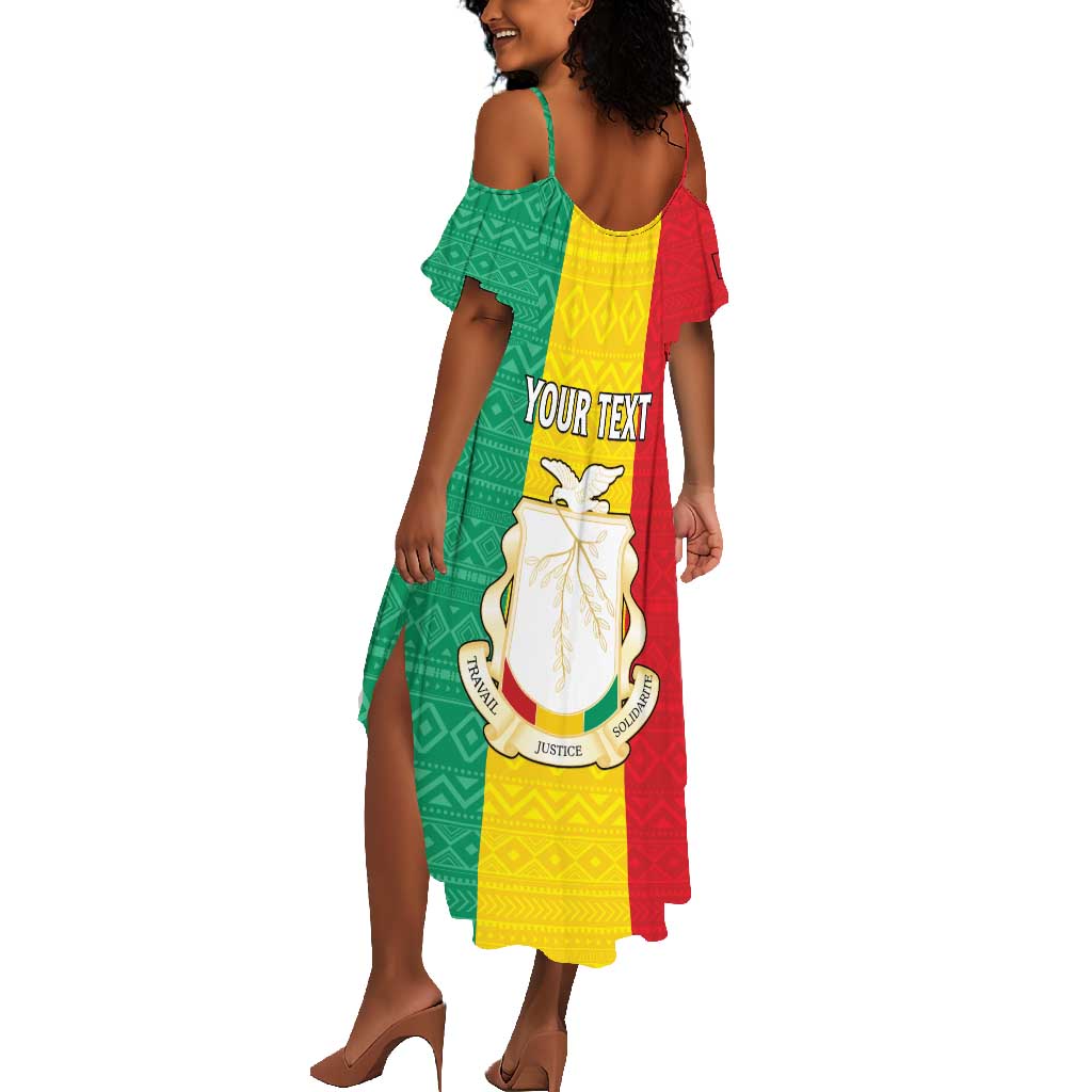 Personalised Afro Guinea Summer Maxi Dress Coat Of Arms Flag Style