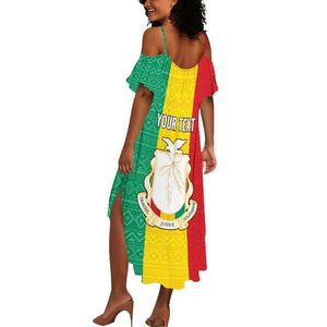 Personalised Afro Guinea Summer Maxi Dress Coat Of Arms Flag Style
