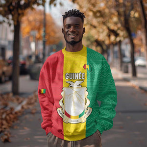 Personalised Afro Guinea Sweatshirt Coat Of Arms Flag Style