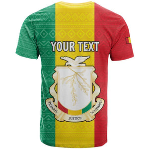 Personalised Afro Guinea T shirt Coat Of Arms Flag Style