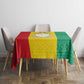 Personalised Afro Guinea Tablecloth Coat Of Arms Flag Style