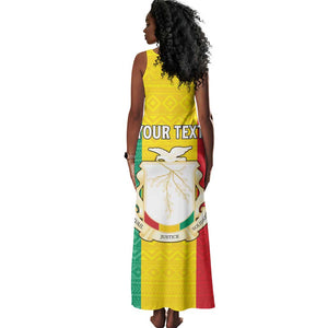 Personalised Afro Guinea Tank Maxi Dress Coat Of Arms Flag Style