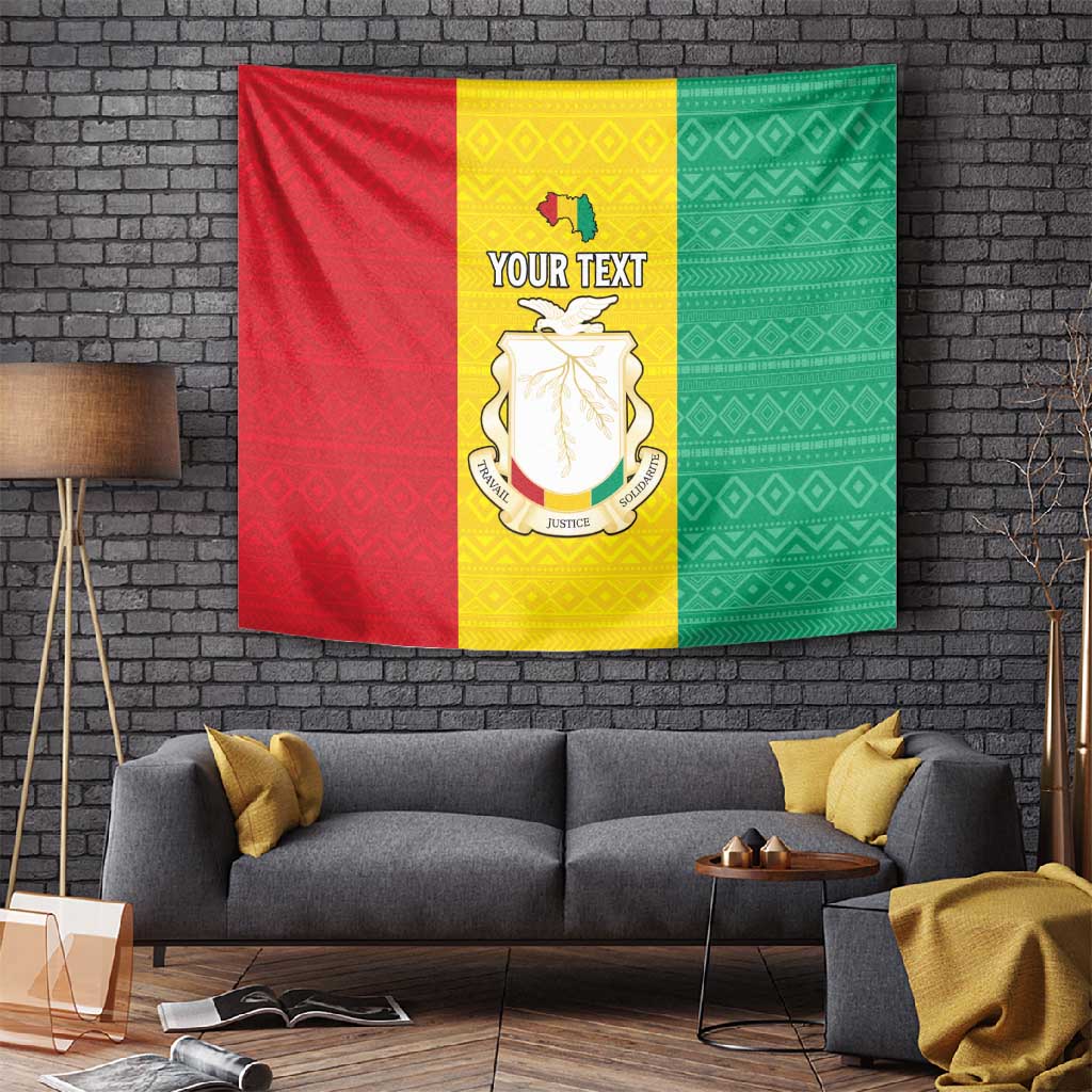 Personalised Afro Guinea Tapestry Coat Of Arms Flag Style