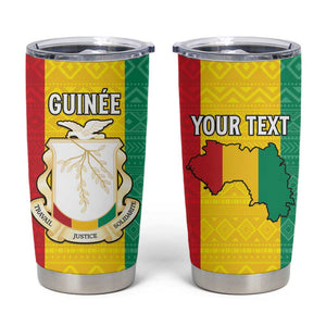 Personalised Afro Guinea Tumbler Cup Coat Of Arms Flag Style