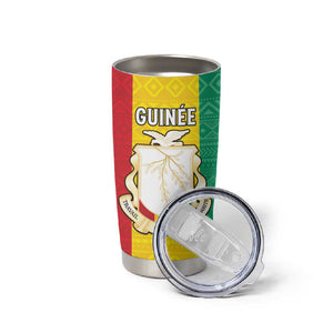 Personalised Afro Guinea Tumbler Cup Coat Of Arms Flag Style