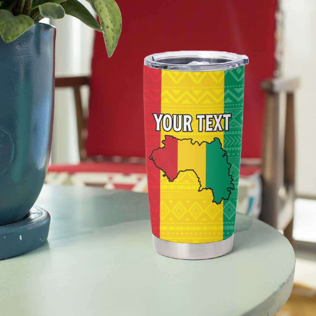 Personalised Afro Guinea Tumbler Cup Coat Of Arms Flag Style