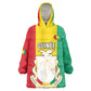 Personalised Afro Guinea Wearable Blanket Hoodie Coat Of Arms Flag Style