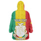 Personalised Afro Guinea Wearable Blanket Hoodie Coat Of Arms Flag Style