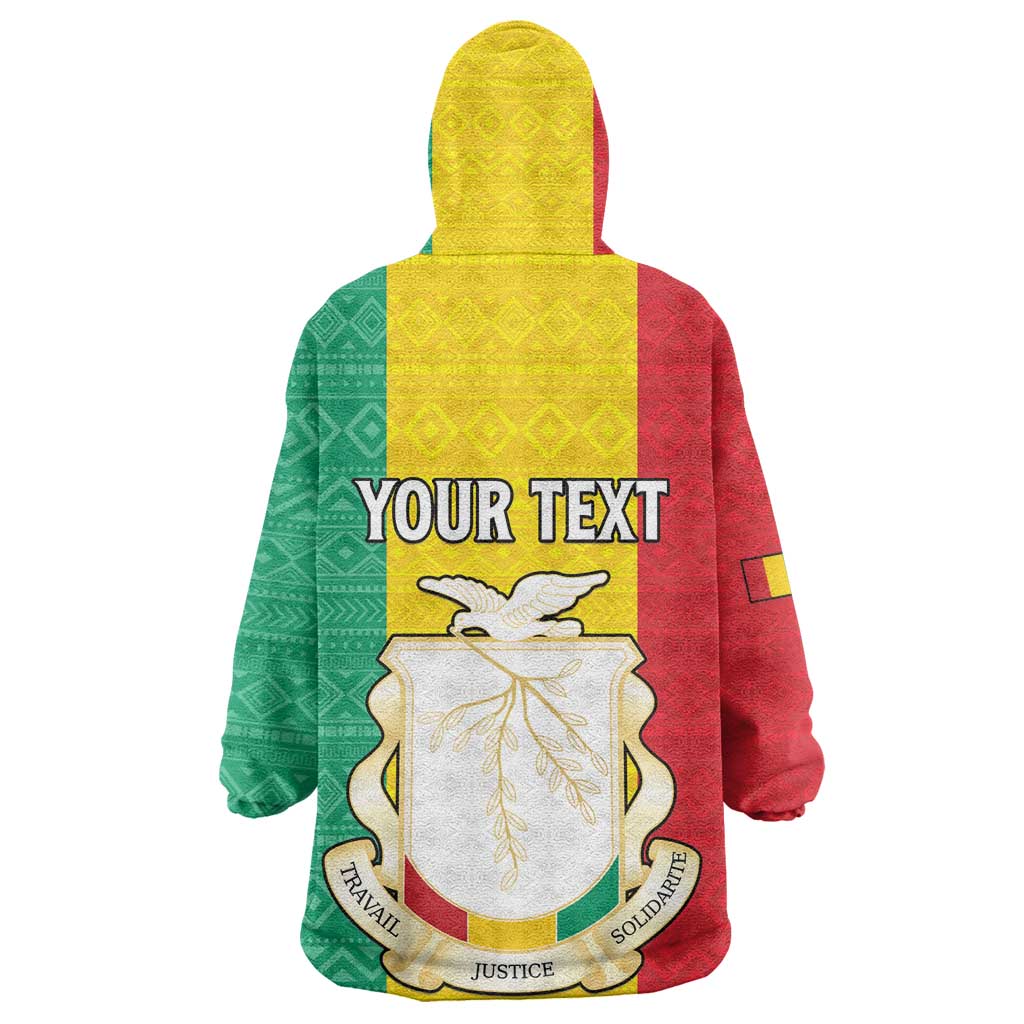 Personalised Afro Guinea Wearable Blanket Hoodie Coat Of Arms Flag Style