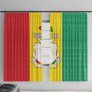 Personalised Afro Guinea Window Curtain Coat Of Arms Flag Style