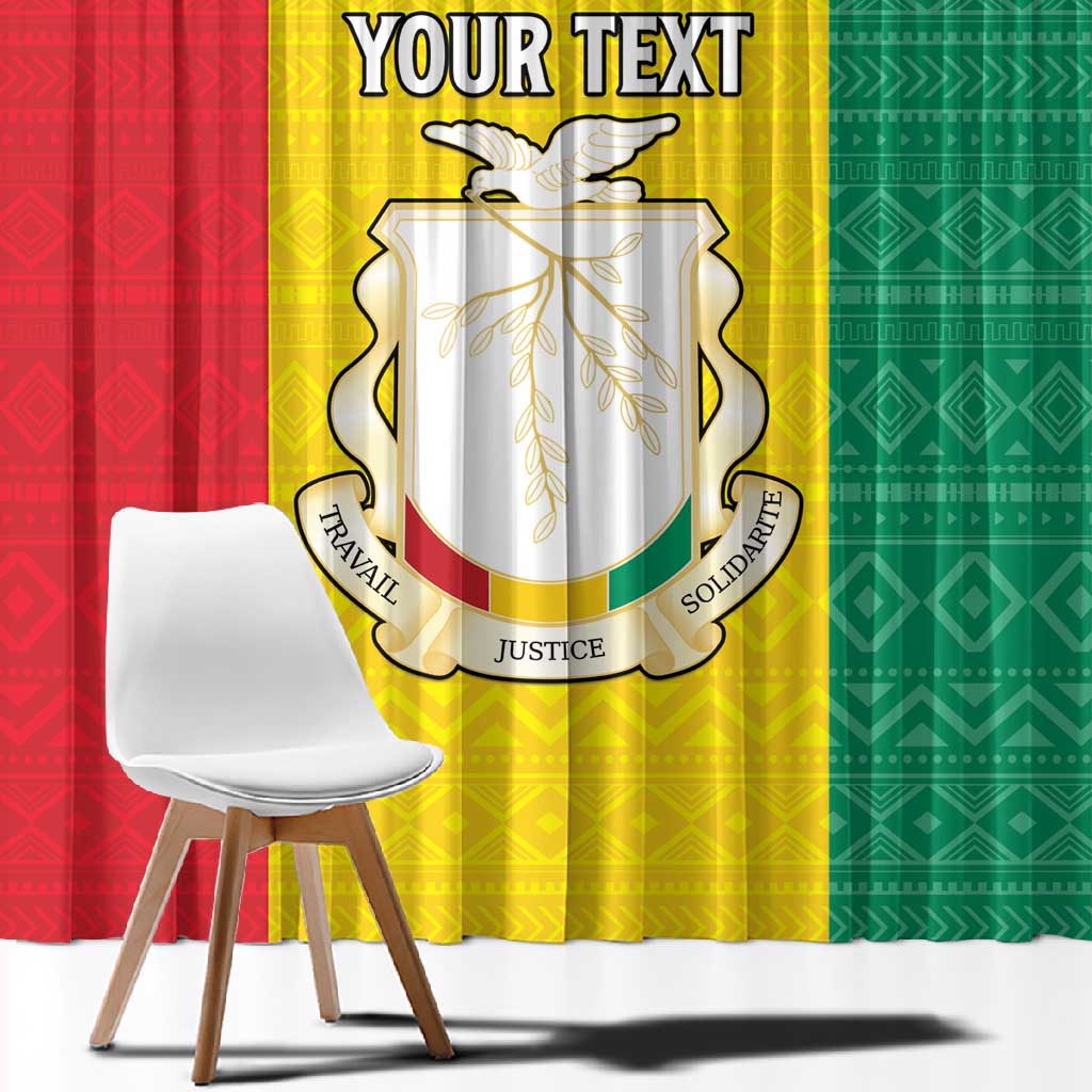 Personalised Afro Guinea Window Curtain Coat Of Arms Flag Style