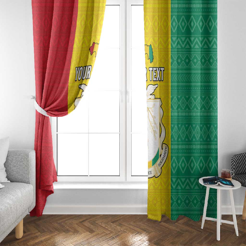 Personalised Afro Guinea Window Curtain Coat Of Arms Flag Style