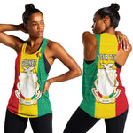 Personalised Afro Guinea Women Racerback Tank Coat Of Arms Flag Style