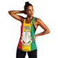 Personalised Afro Guinea Women Racerback Tank Coat Of Arms Flag Style