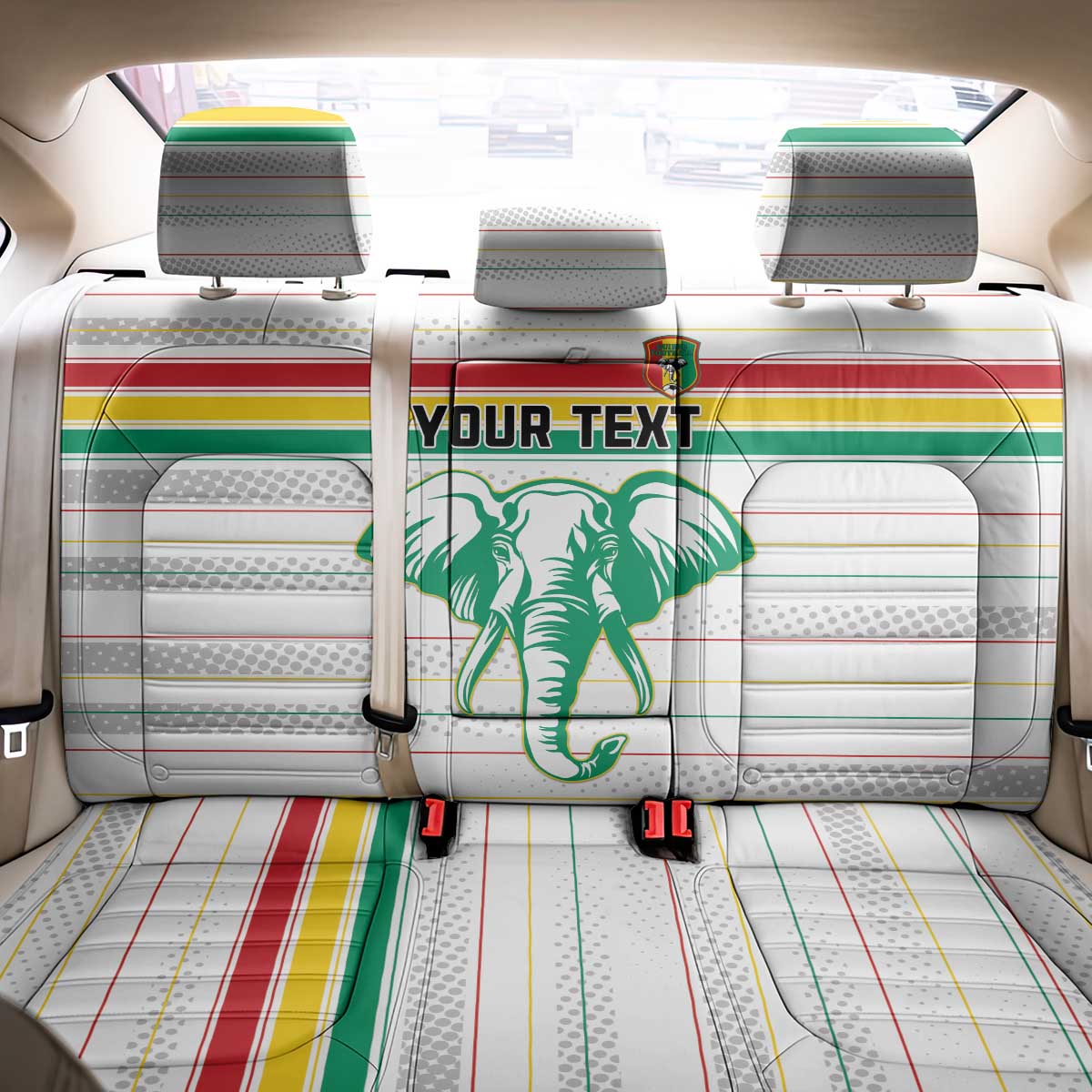 Custom Afro Guinee Football Back Car Seat Cover Go Syli National