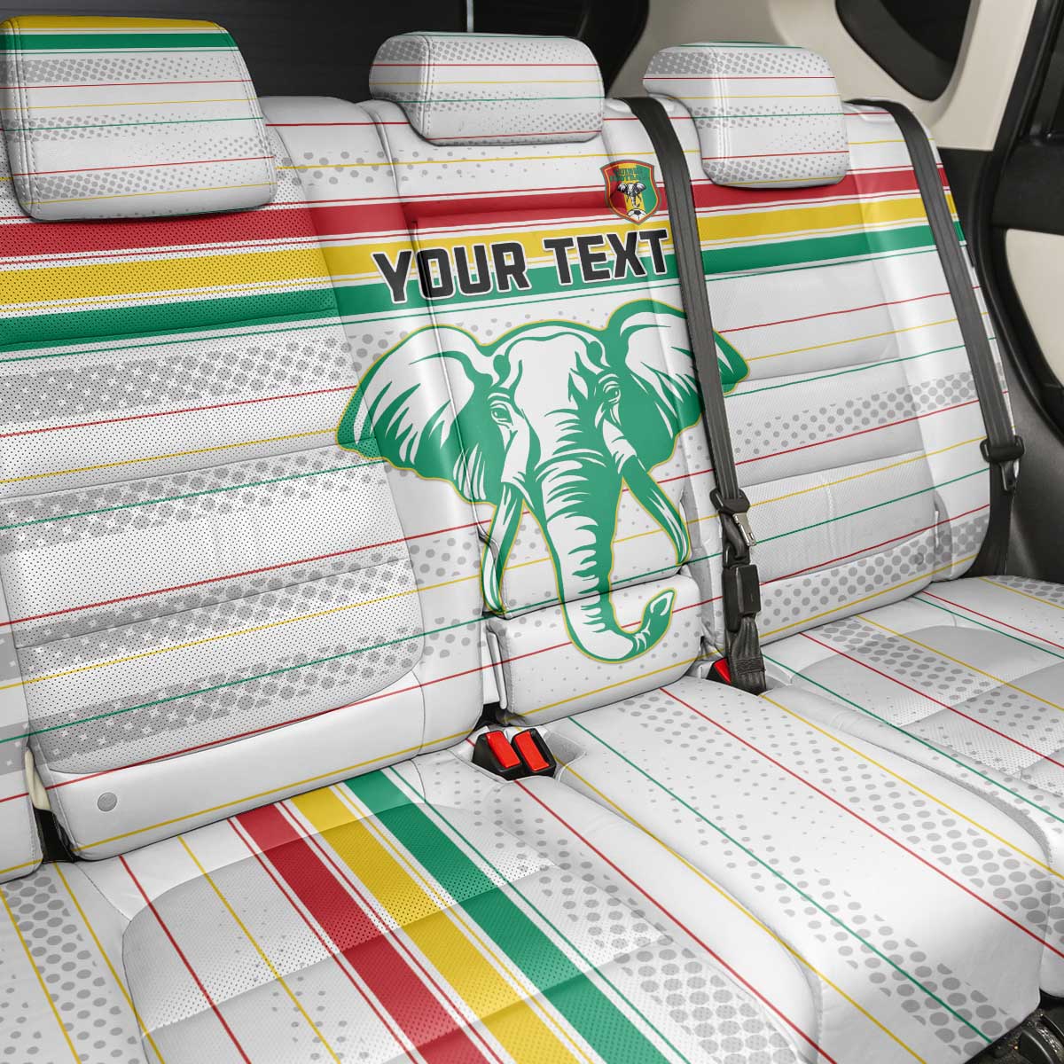 Custom Afro Guinee Football Back Car Seat Cover Go Syli National