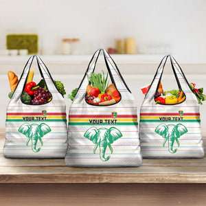 Custom Afro Guinee Football Grocery Bag Go Syli National