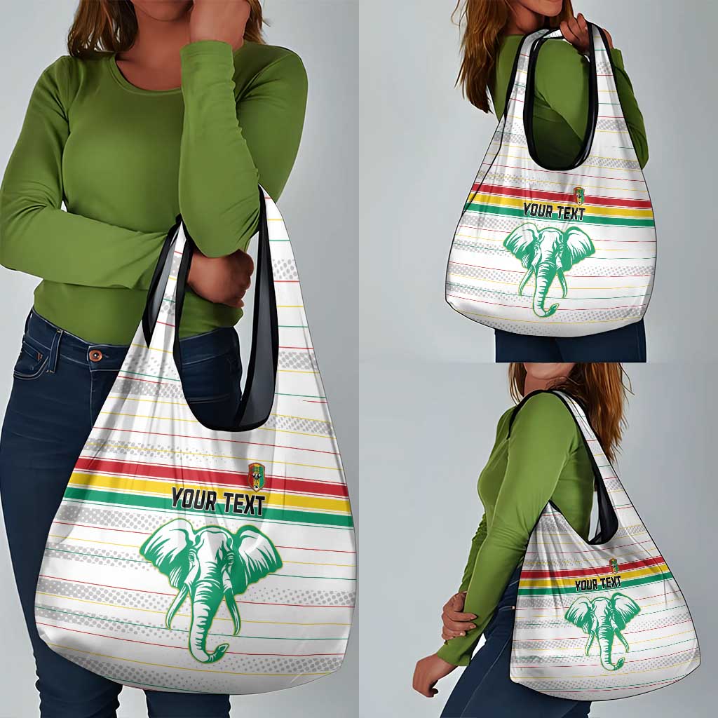 Custom Afro Guinee Football Grocery Bag Go Syli National
