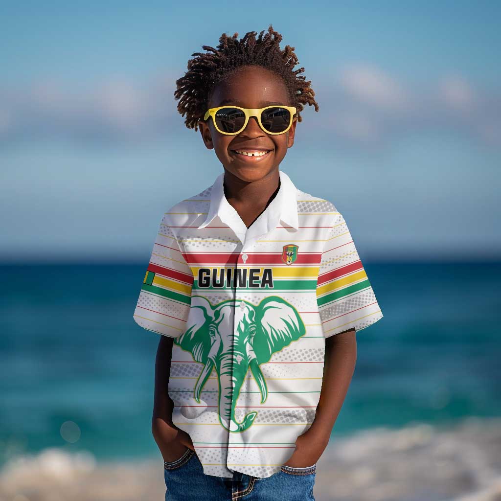 Custom Afro Guinee Football Kid Hawaiian Shirt Go Syli National