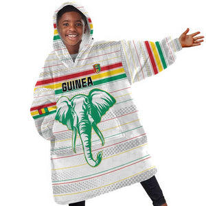 Custom Afro Guinee Football Kid Wearable Blanket Hoodie Go Syli National