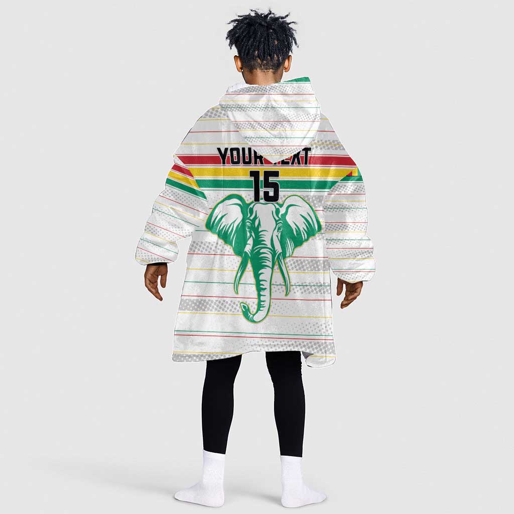 Custom Afro Guinee Football Kid Wearable Blanket Hoodie Go Syli National