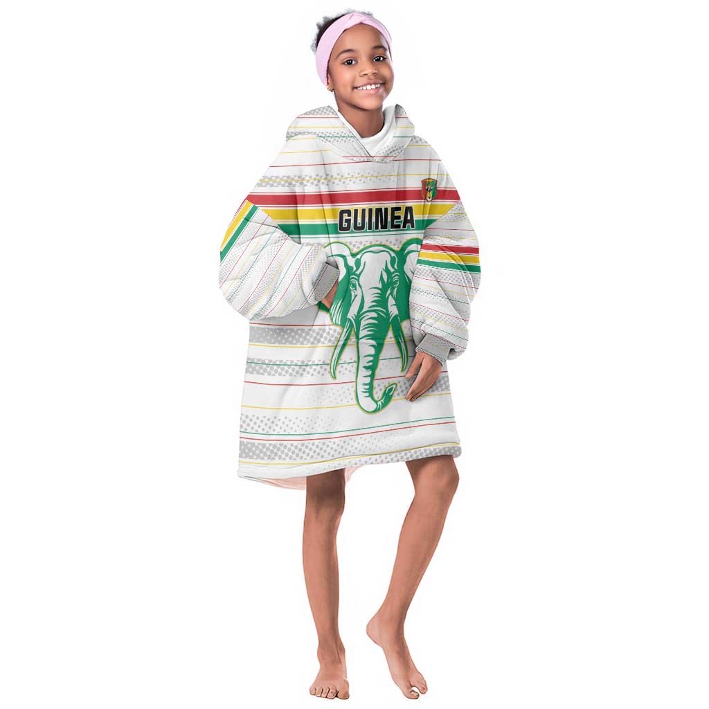 Custom Afro Guinee Football Kid Wearable Blanket Hoodie Go Syli National